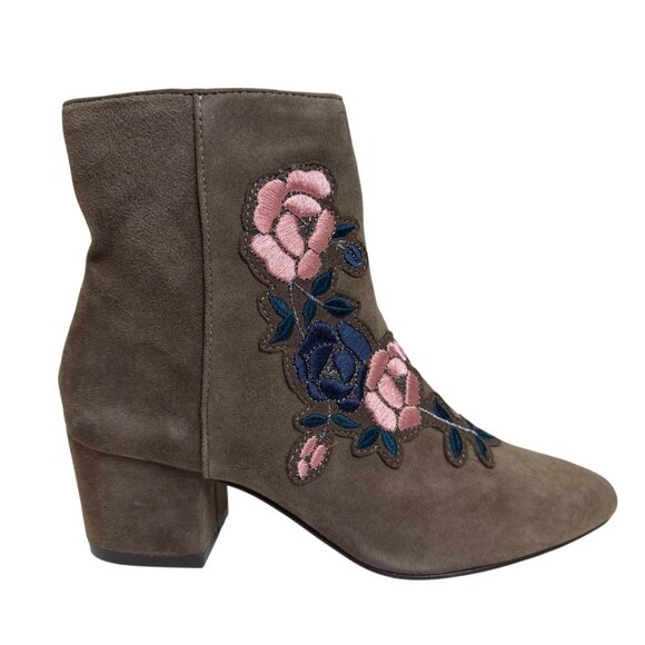 Steven by Steve Madden Women's Brooker Suede Floral Embroidered Booties 7.5 - Picture 1 of 9